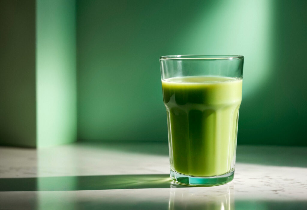 Žalias kefyro gėrimas, padedantis mažinti pilvo riebalus