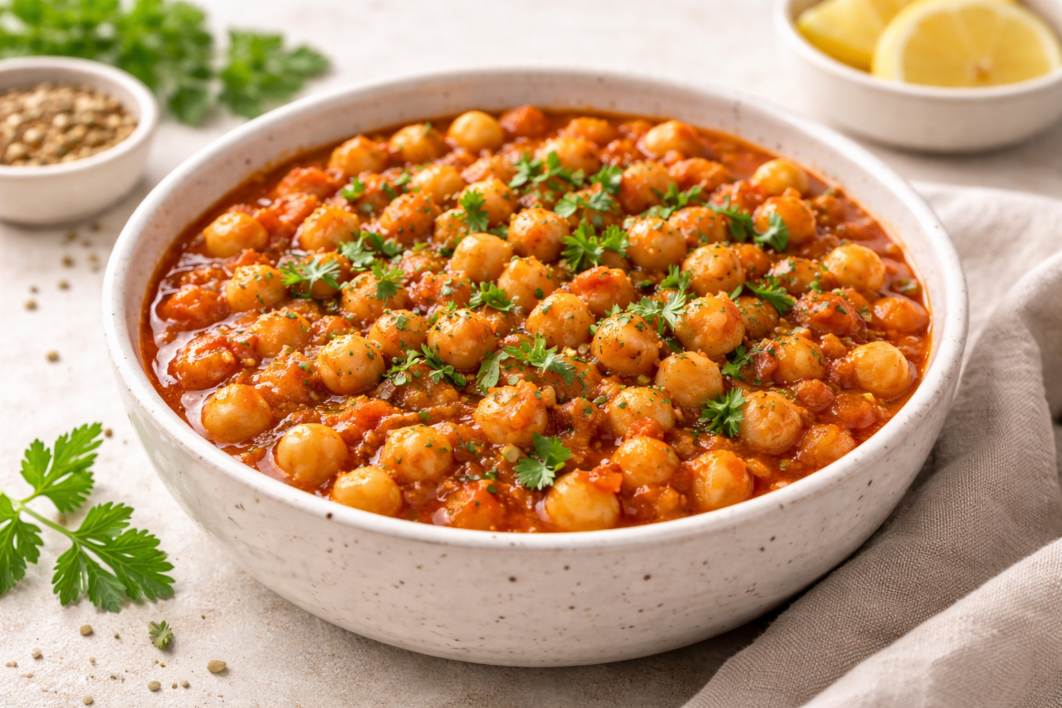 Avinžirnių troškinys su pomidorais: sotus net be mėsos