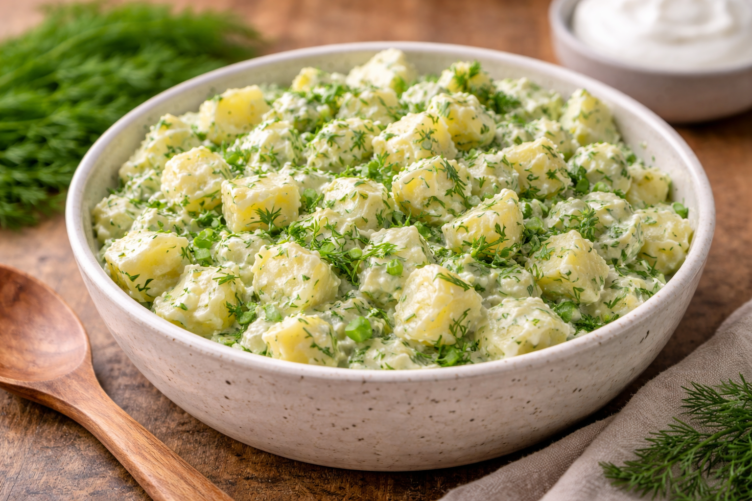 Bulvių ir krapų mišrainė su kefyru: skonis tiesiai iš kaimo