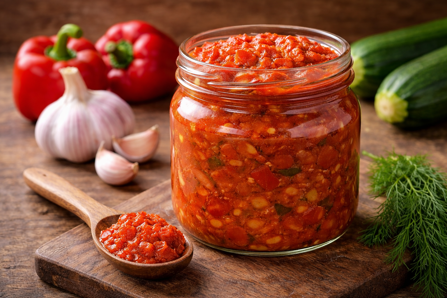 Aromatinga cukinijų adžika su česnaku: žiemą pakeis kečupą