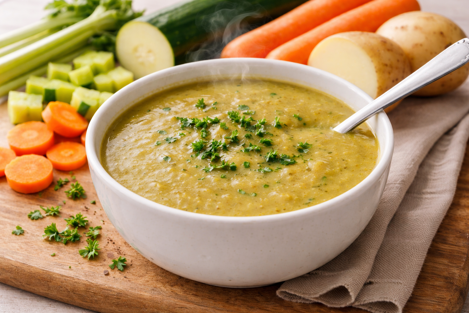 Detoksikuojanti daržovių sriuba iš 5 ingredientų