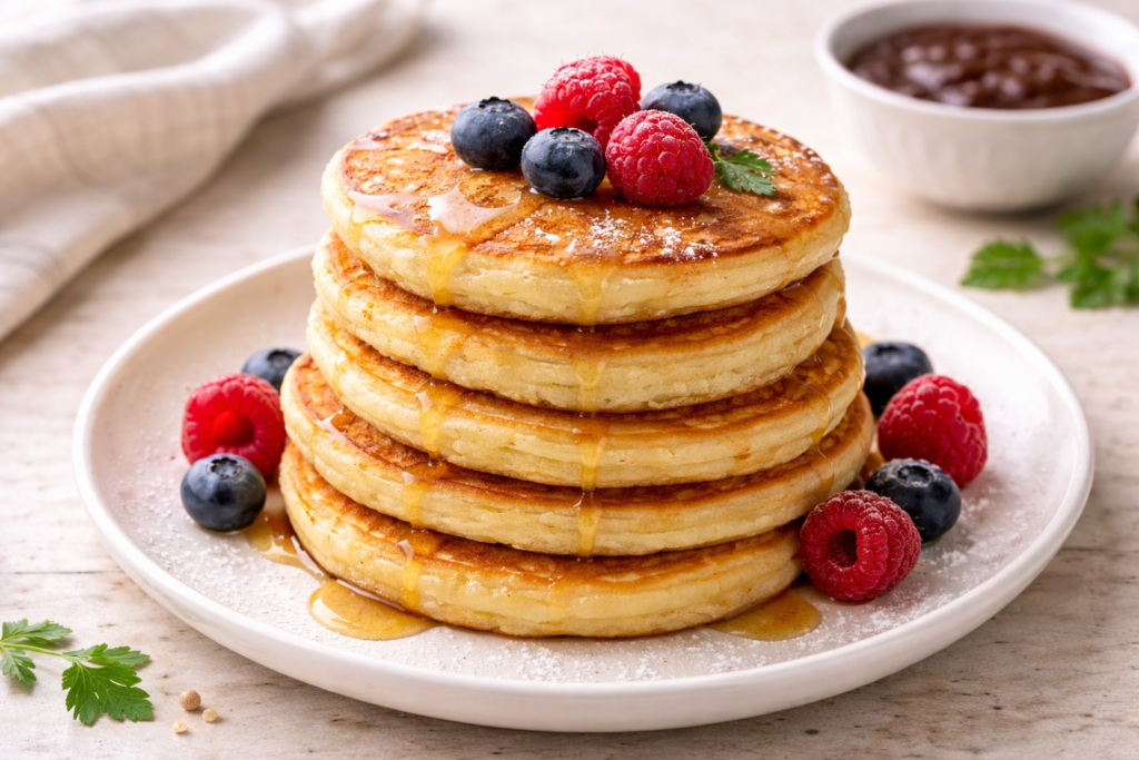 Kefyro blyneliai be kiaušinių: purūs net be mikserio