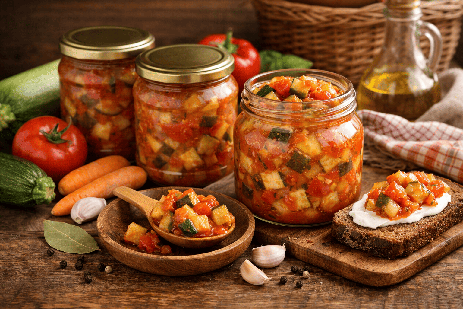 Cukinijų mišrainė žiemai – saldžiarūgštis skonis kaip pas močiutę