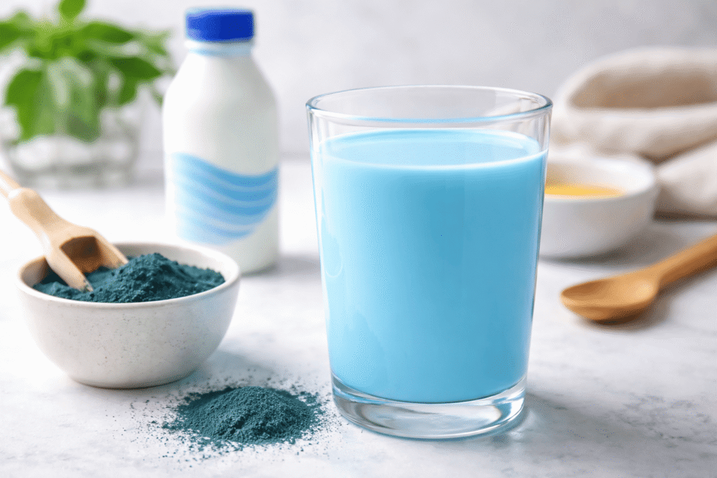 Mėlynas pienas – mada ar išties sveikesnė alternatyva