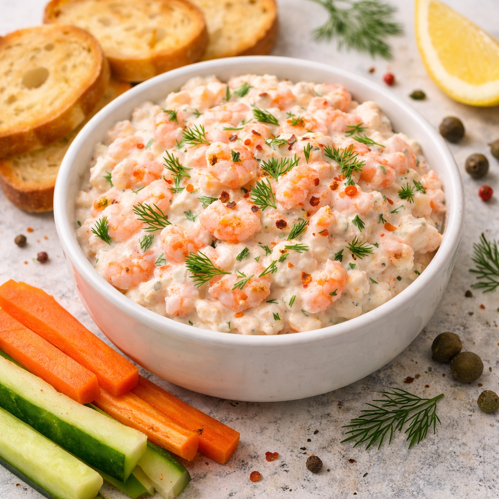 Krevečių užtepėlė: didelis skonis per 10 minučių