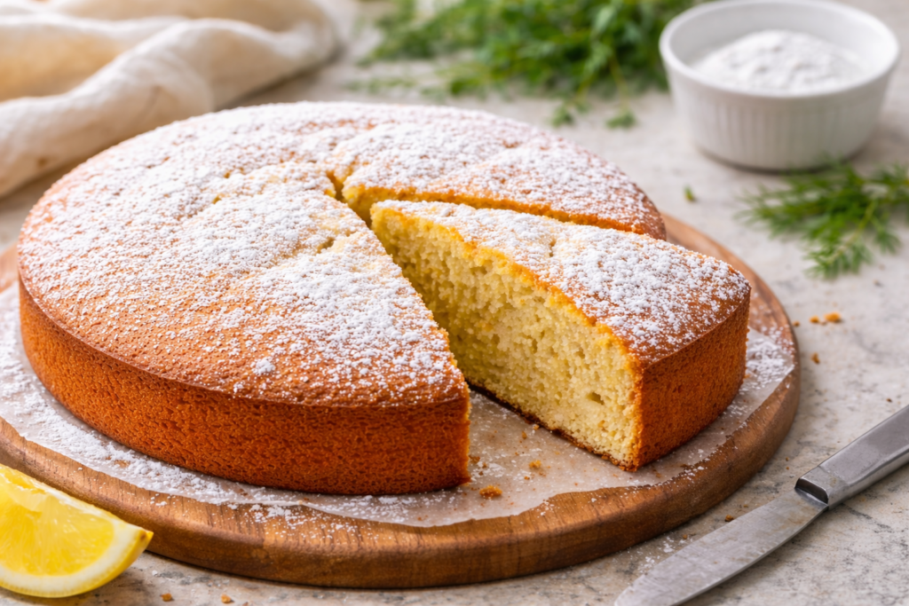 Minkštas ir purus kefyro pyragas, kuris visada pavyksta. Paprasti ingredientai ir aiški gaminimo eiga.