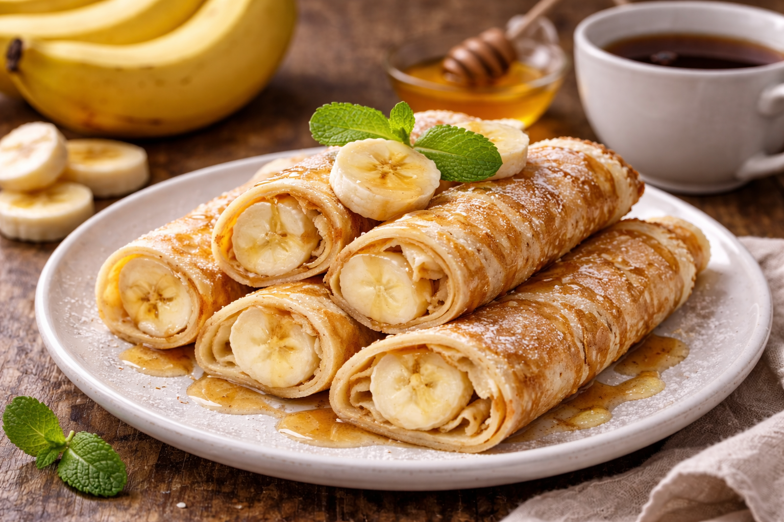 Lietiniai su bananais: saldus desertas be didelių nuodėmių