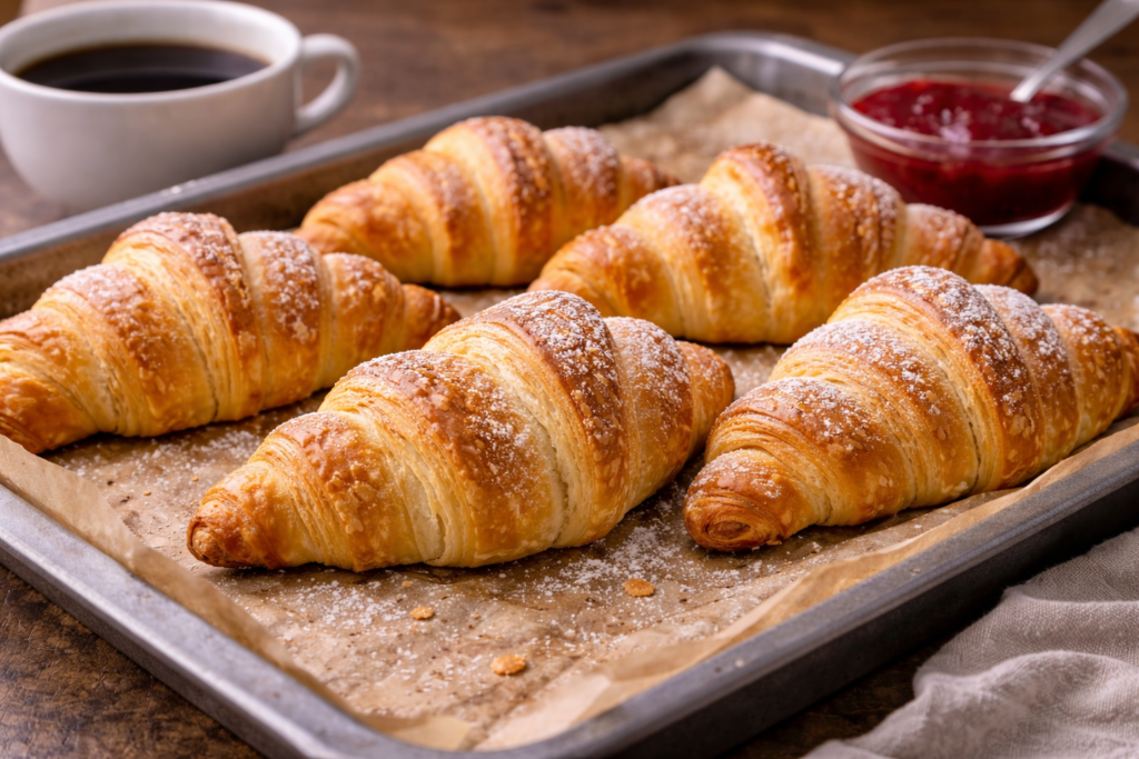 Paprasti kruasanai iš sluoksniuotos tešlos: pavyksta net pradedantiesiems