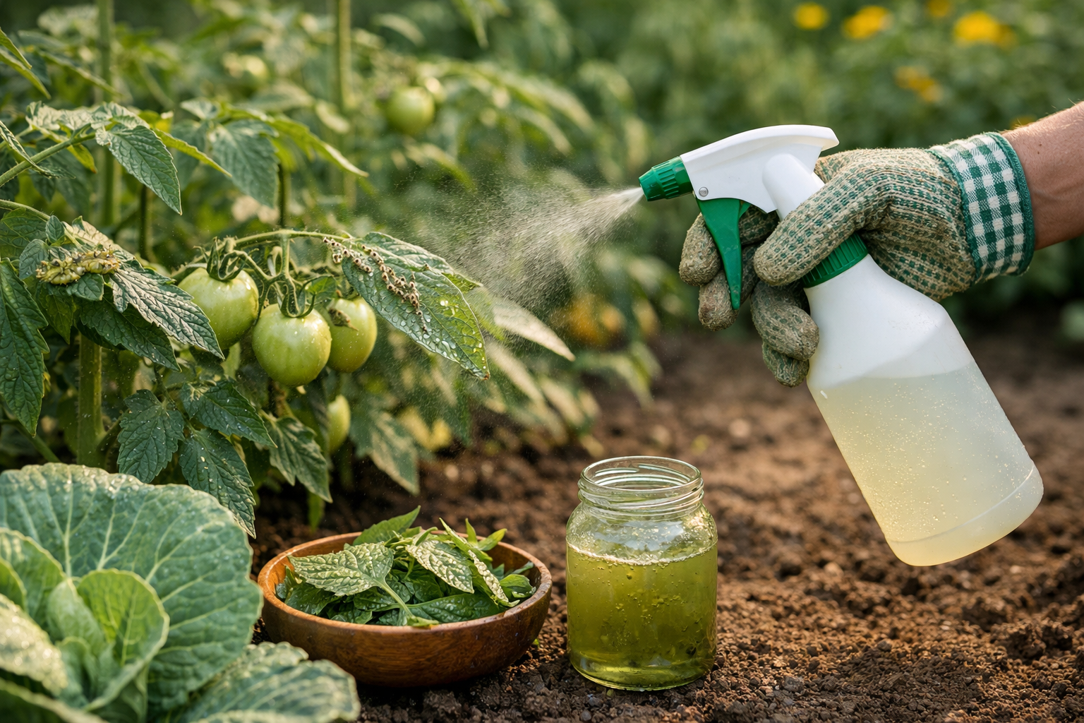 Močiutės nuoviras su pomidorų lapais – kenkėjų nelieka per naktį