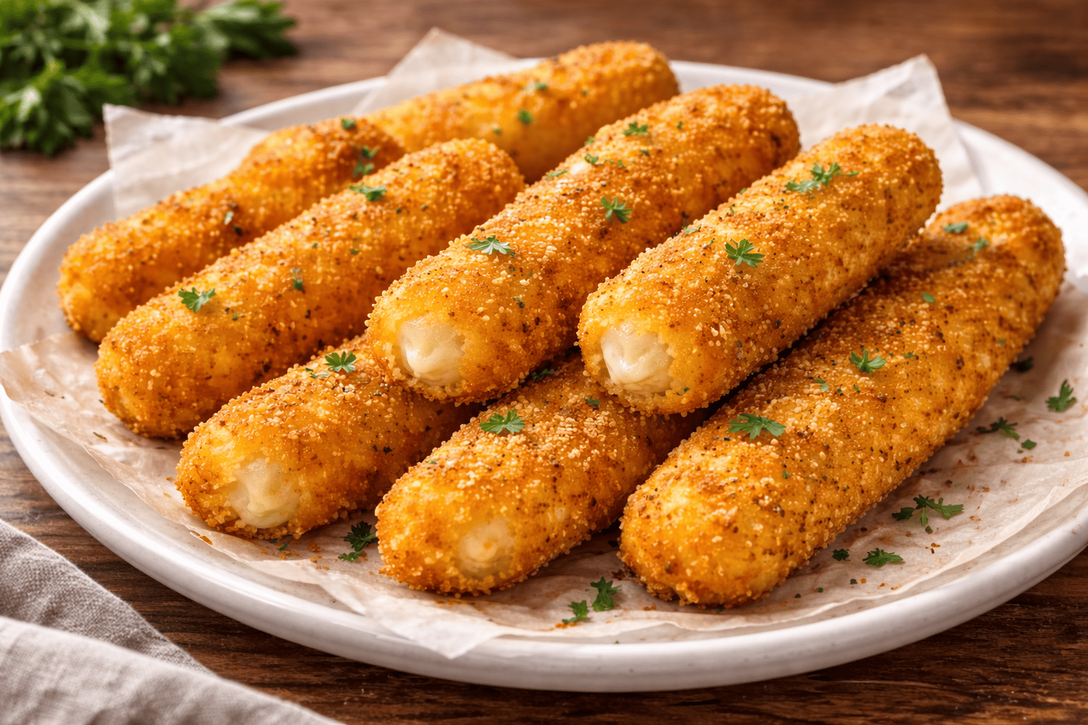 Keptos mocarelos lazdelės – naminis užkandis, dingstantis per minutes