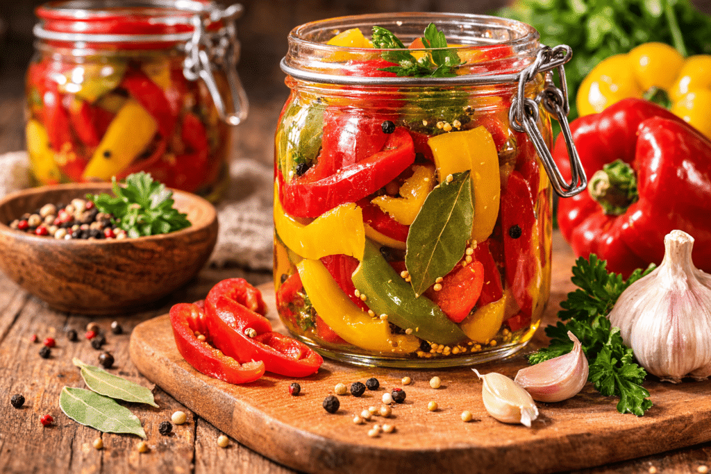 Paprastas marinuotų paprikų receptas – traškios visą žiemą