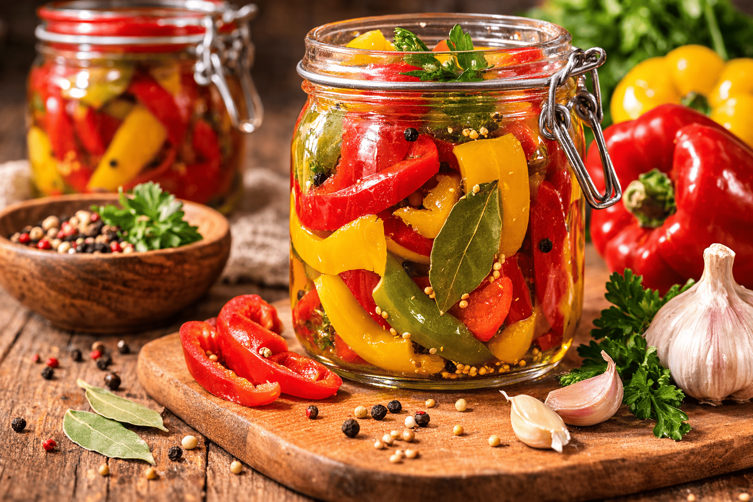 Paprastas marinuotų paprikų receptas – traškios visą žiemą