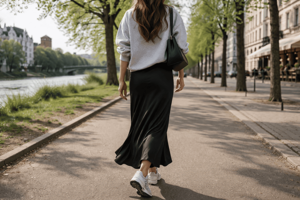 Ilgas sijonas sugrįžta į madą: kaip jį derinti, kad atrodytumėte moderniai